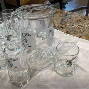 Pitcher and glasses